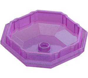 LEGO Transparent Dark Pink Opal Octagonal Rock Bottom  (80337)