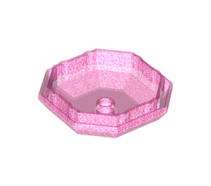 LEGO Transparent Dark Pink Opal Octagonal Rock Bottom  (80337)