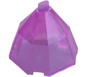 LEGO Transparent Dark Pink Opal Skirt with Hip (80336)