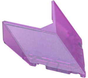 LEGO Transparent Dark Pink Opal Windscreen 6 x 4 x 1.3 with Point (22483 / 35372)