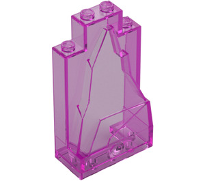 레고 투명한 다크 핑크 패널 2 x 4 x 6 바위 (33458 / 54782)