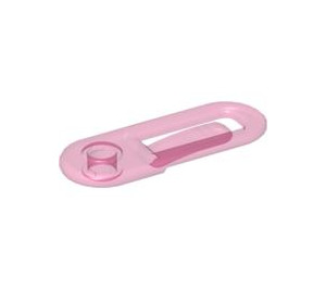 LEGO Transparent Dark Pink Paper Clip - Clikits with 1 Hole (48200)