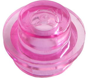 LEGO Rose Foncé Transparent assiette 1 x 1 Rond (6141 / 30057)