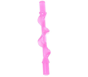 LEGO Transparent Dark Pink Power Burst Rod with Spiral Ridge