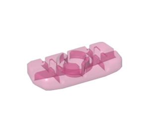 LEGO Transparent Dark Pink Rectangular Clikits Icon with Hole 1 x 3 (51036)