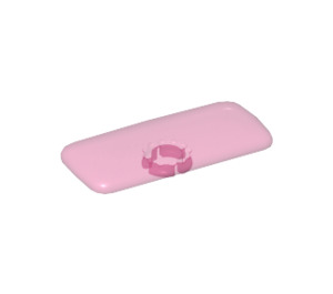 LEGO Gjennomsiktig mørk rosa Rectangular Clikits Icon med Stift 1 x 3 (51035)