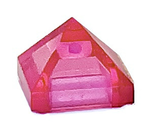 LEGO Gjennomsiktig mørk rosa Skråning 1 x 1 x 0.7 Pyramide (22388 / 35344)