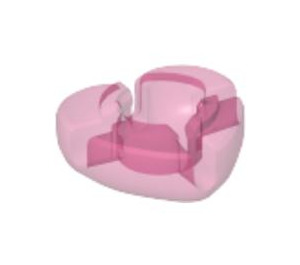 LEGO Transparentes dunkles Rosa Klein Herz mit Loch (45452)