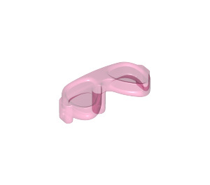 LEGO Transparent Dark Pink Sunglasses with Small Pin (18854)