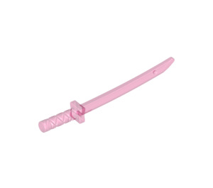 LEGO Transparent Dark Pink Sword with Square Guard and Capped Pommel (Shamshir) (21459)