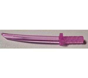 LEGO Rose Foncé Transparent Épée avec garde carrée (Shamshir) (30173)