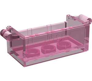 LEGO Transparent Dark Pink Treasure Chest Bottom without Slots in Back