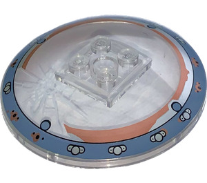 LEGO Transparent Dish 6 x 6 avec Cracked Gyrosphere (Goujons solides) (21599 / 38622)