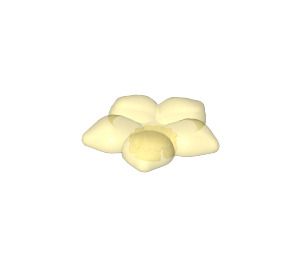 LEGO Transparent Fire Yellow Clikits Icon: Hawaii Flower with 5 Petals (53657)