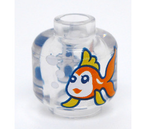 LEGO Transparent Fish and Sandcastle (Recessed Solid Stud) (3626 / 101973)