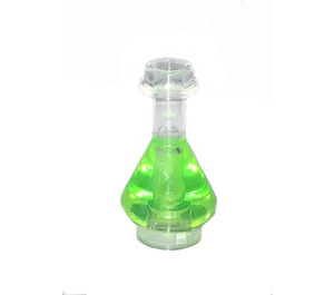 LEGO Transparant Flask met Fel groen Fluid (33027 / 38029)