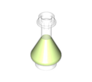 LEGO Transparent Flask avec Lime Fluid (2608 / 93549)