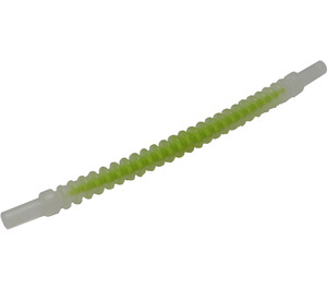 LEGO Läpinäkyvä Joustava Uurrettu Letku (10 Nupit) jossa Lime Keskusta (27328)