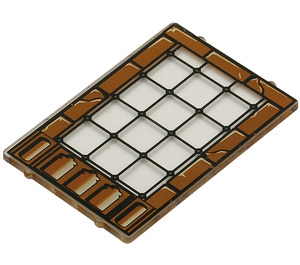 LEGO Transparent Glas för Karm 1 x 4 x 5 med Kloss Border & Metall Frames (2494 / 46407)