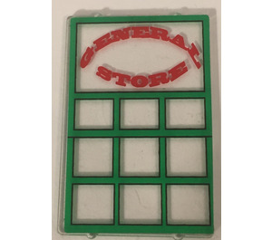 LEGO Transparent Glass for Frame 1 x 4 x 5 with "General Store" Sticker (2494)