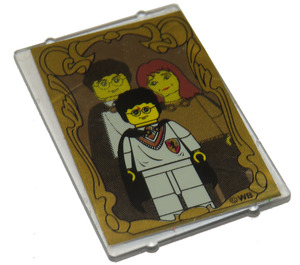 LEGO Transparent Glass for Frame 1 x 4 x 5 with Harry Potter, Mirror of Erised Sticker (2494)