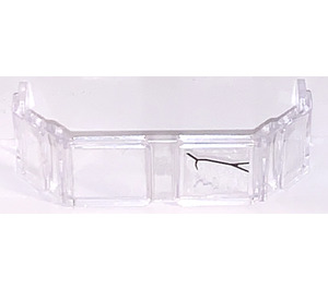 LEGO Transparent Glass for Train Front 2 x 6 x 2 with Cracked Glass Sticker (17457)