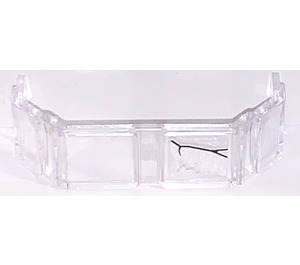 LEGO Transparent Scheibe für Zug Vorderseite 2 x 6 x 2 mit Cracked Scheibe Aufkleber (17457)