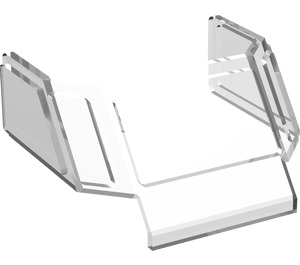 LEGO Transparant Glas voor Trein Voorkant Sloping Top (2918)