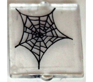 LEGO Transparent Glass for Window 1 x 2 x 2 with Spider Web Sticker (60601)