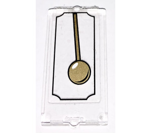 LEGO Transparent Glass for Window 1 x 2 x 3 with Pendulum Sticker (35287)