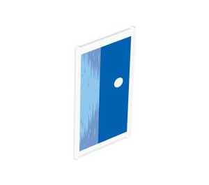 LEGO Transparent Glass for Window 1 x 4 x 6 with Blue (6202 / 105025)