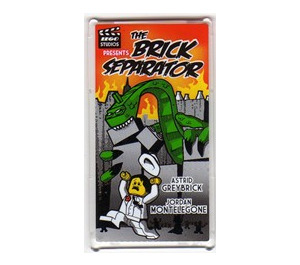 LEGO Transparent Glass for Window 1 x 4 x 6 with 'THE BRICK SEPARATOR' Movie Poster Sticker (6202)