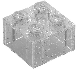 LEGO Transparent Glitter Brick 2 x 2 (3003 / 6223)