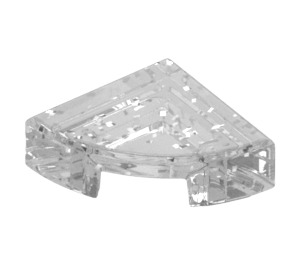 LEGO Transparent Glitter Bricka 1 x 1 Fjärdedel Cirkel (25269 / 84411)