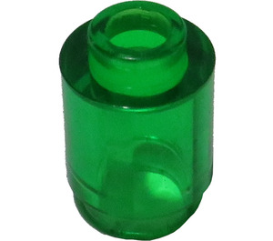 LEGO Transparent Green Brick 1 x 1 Round with Open Stud (3062 / 35390)