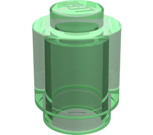 LEGO Vert transparent Brique 1 x 1 Rond avec tenon plein