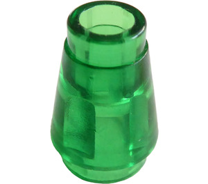 LEGO Transparent Green Cone 1 x 1 with Top Groove (28701 / 59900)