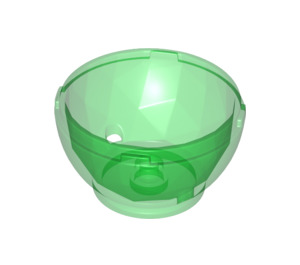LEGO Transparent Green Container Bottom 4 x 4 x 1.33 (24130 / 34820)