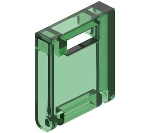 LEGO Transparentes Grün Container Box 2 x 2 x 2 Tür mit Slot (4346 / 30059)