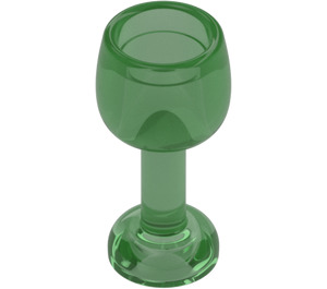 LEGO Transparent Grön Böjd Glas med Stem (33061)