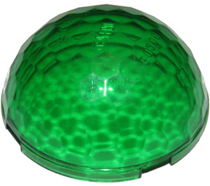 LEGO Verde trasparente Hemisphere 4 x 4 con Ripples (30208 / 71967)