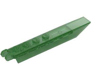 LEGO Transparent Green Hinge Plate 1 x 8 with Angled Side Extensions (Round Plate Underneath) (14137 / 30407)