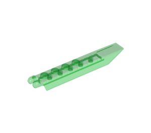 LEGO Vert transparent Charnière assiette 1 x 8 avec Angled Côté Extensions (Assiette ronde en dessous) (14137 / 30407)