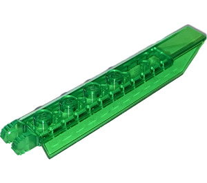 LEGO Transparent Green Hinge Plate 1 x 8 with Angled Side Extensions (Squared Plate Underneath) (14137 / 50334)