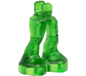 LEGO Transparent Green Martian Legs (Rounded) (58845)