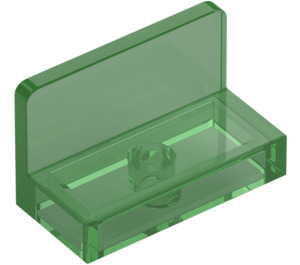 LEGO Transparent Green Panel 1 x 2 x 1 with Rounded Corners (4865 / 26169)