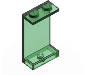 LEGO Transparentes Grün Panel 1 x 2 x 3 ohne seitliche Stützen, solide Bolzen (2362 / 30009)