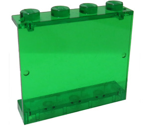 LEGO Transparant groen Paneel 1 x 4 x 3 zonder zijsteunen, volle noppen (4215)