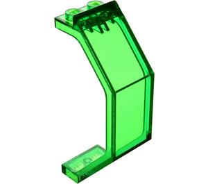 LEGO Transparent Green Panel 3 x 2 x 6 Angled (2466 / 30226)