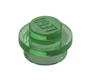 LEGO Transparent Green Plate 1 x 1 Round (6141 / 30057)